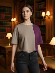 PRIMIUM CROP TSHIRT WITH DROP SHOLDER