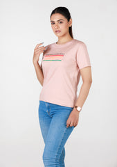Short-Length T-Shirt - Rose Gold