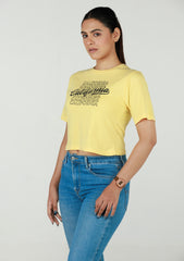 Ladies Crop T Shirt - Yellow