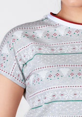 Ladies Crop Mini Printed Pattern