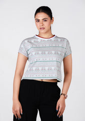 Ladies Crop Mini Printed Pattern