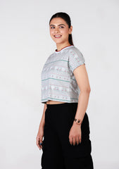 Ladies Crop Mini Printed Pattern