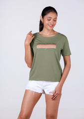 Short-Length T-Shirt - Light Pista Green