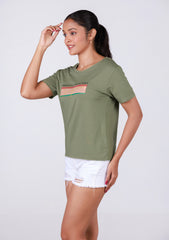 Short-Length T-Shirt - Light Pista Green