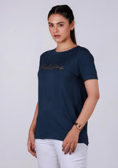 Ladies Regular T-Shirt - Navy Blue