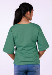 Ladies Drop Shoulder T Shirt - Green