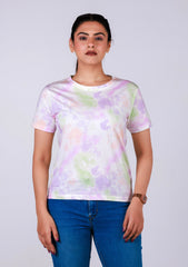 Short-Length T-Shirt - Multi Colour Tie Dye