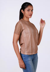 Short-Length T-Shirt - Printed