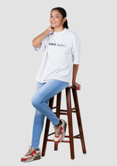 Ladies Over Size T-Shirt- White