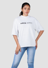 Ladies Over Size T-Shirt- White