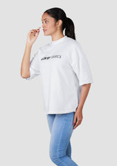 Ladies Over Size T-Shirt- White