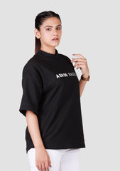 Ladies Over Size T-Shirt- Black