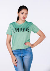 Short-Length T-Shirt - Light Green