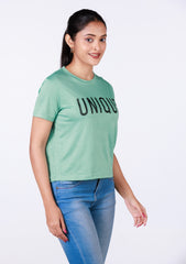 Short-Length T-Shirt - Light Green