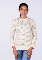 Ladies Long Sleeve Top - Beige