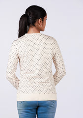 Ladies Long Sleeve Top - Beige