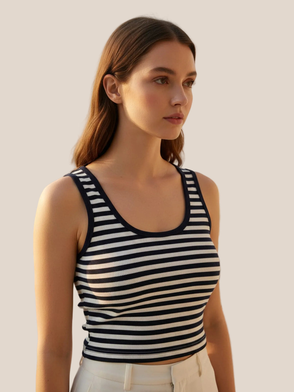 scoop-neck tank top