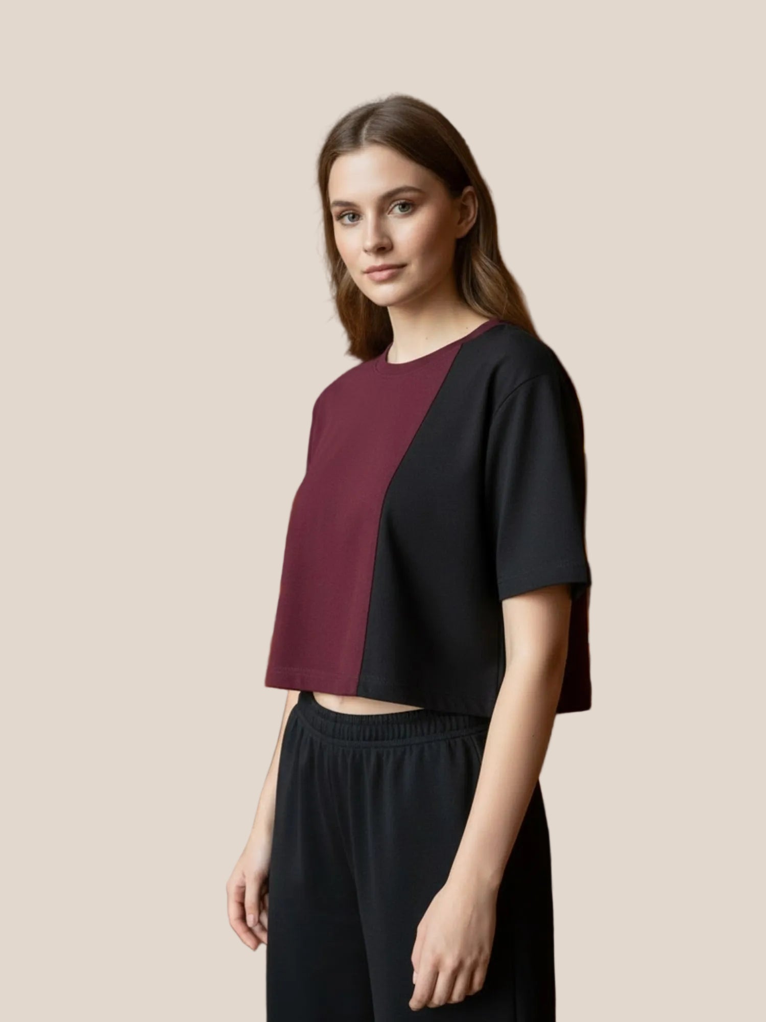 PRIMIUM CROP TSHIRT WITH DROP SHOLDER