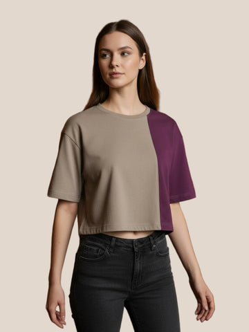 PRIMIUM CROP TSHIRT WITH DROP SHOLDER