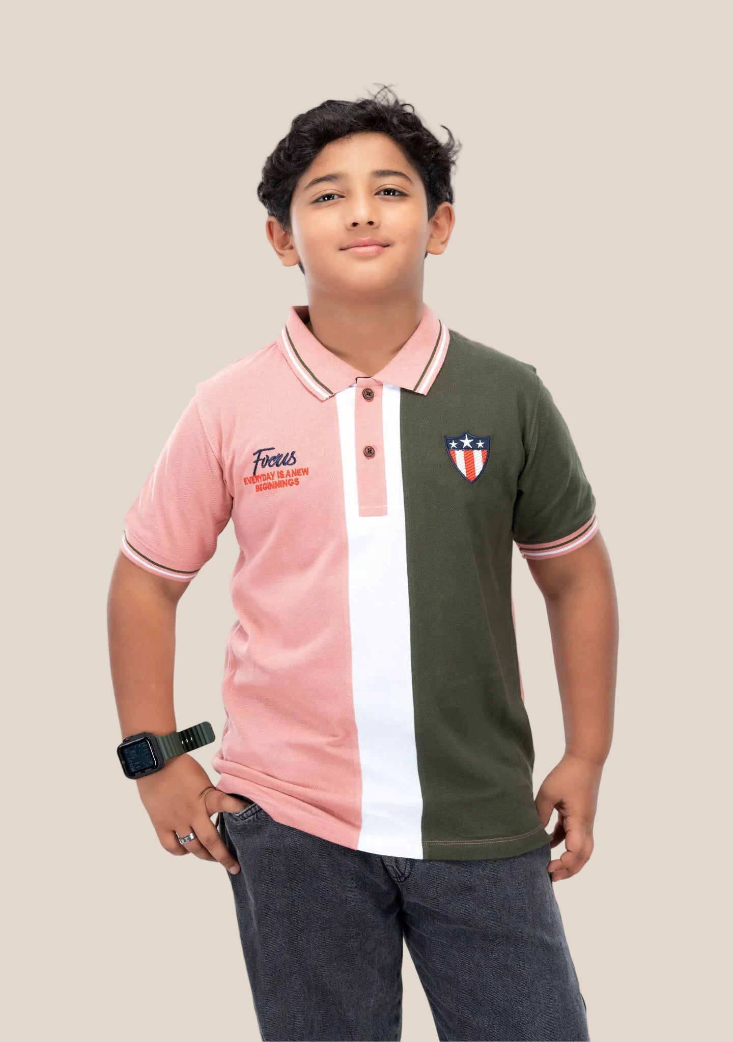 COLLAR BOYS TSHIRT