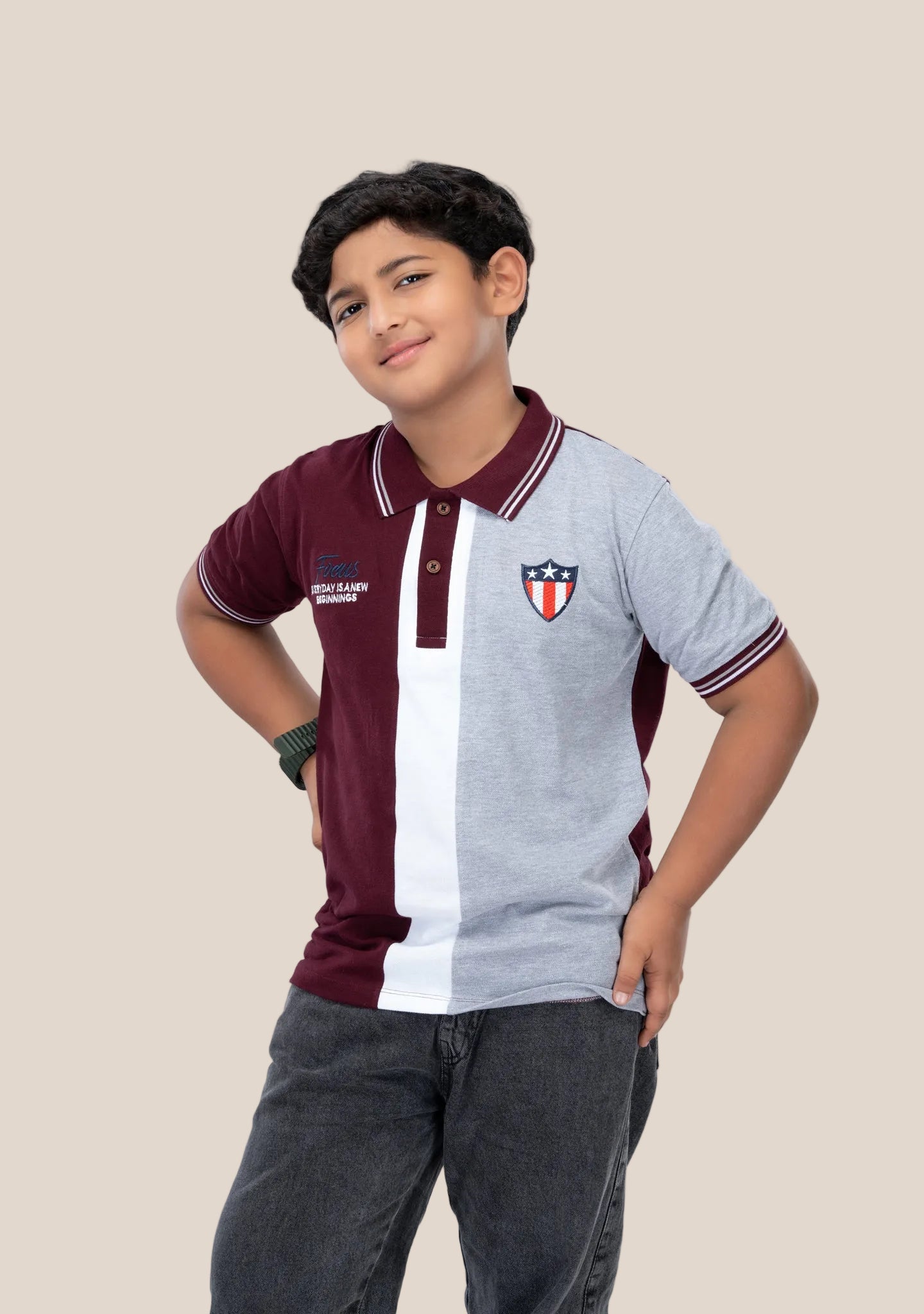 COLLAR BOYS TSHIRT