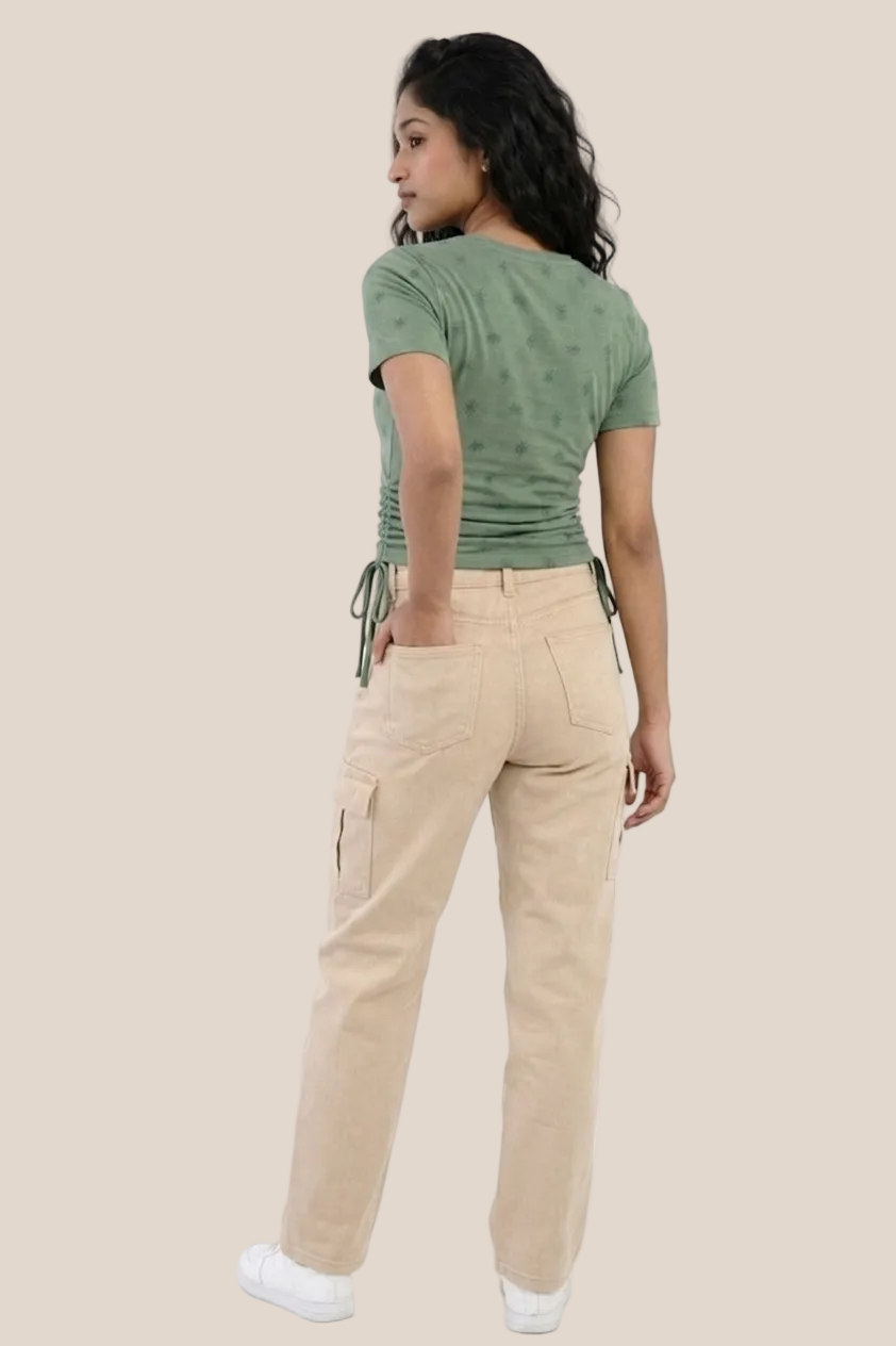 primium tshirt adjustable side-knot tie