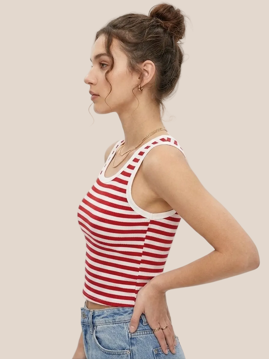 scoop-neck tank top