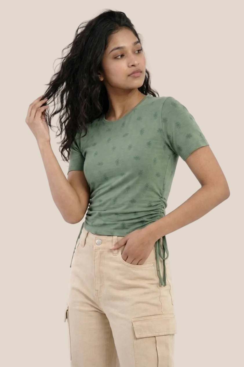 primium tshirt adjustable side-knot tie