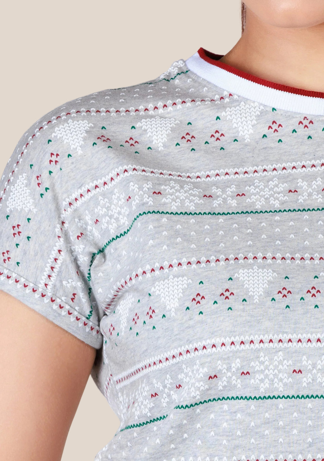 Ladies Crop Mini Printed Pattern