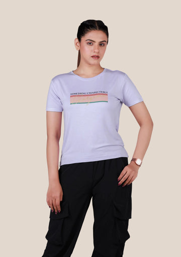 Short-Length T-Shirt - Light Lavander