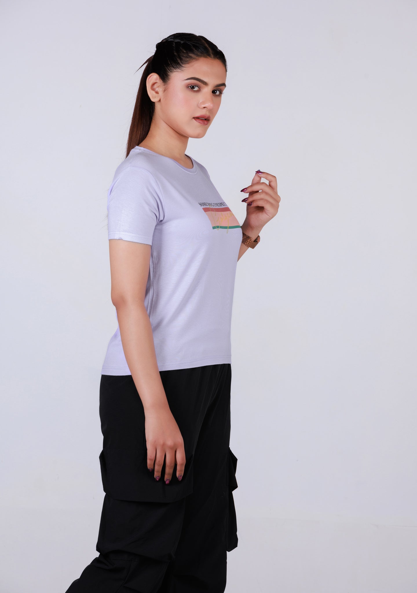 Short-Length T-Shirt - Light Lavander