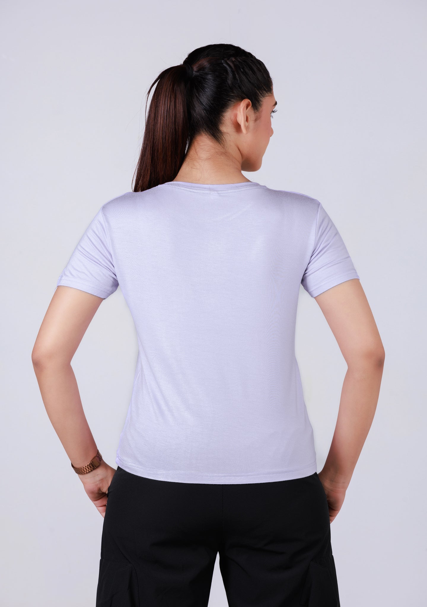 Short-Length T-Shirt - Light Lavander