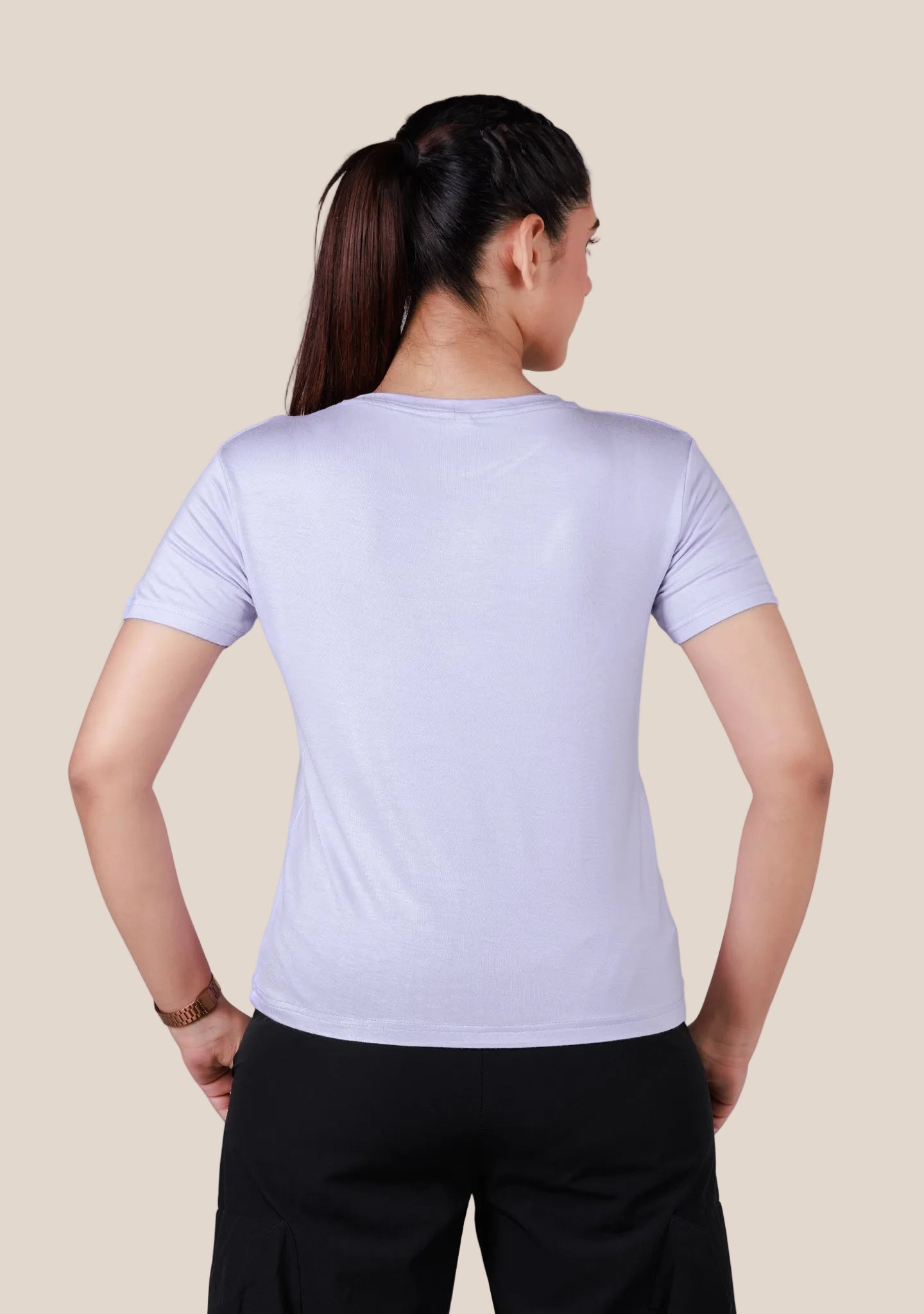 Short-Length T-Shirt - Light Lavander