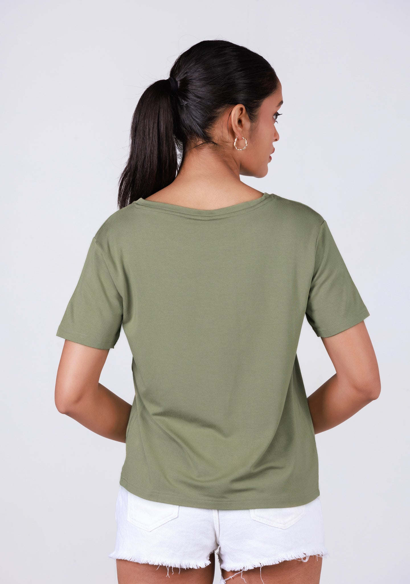 Short-Length T-Shirt - Light Pista Green