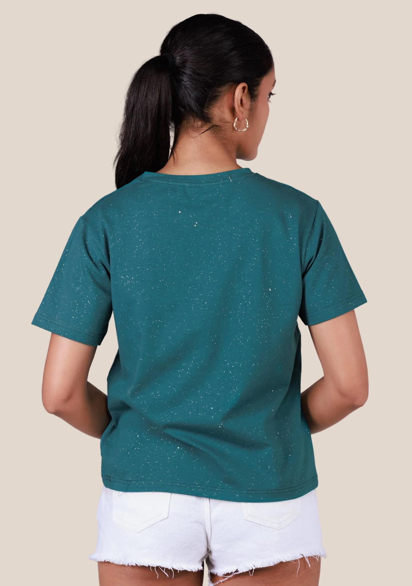 Short-Length T-Shirt - Teal Blue