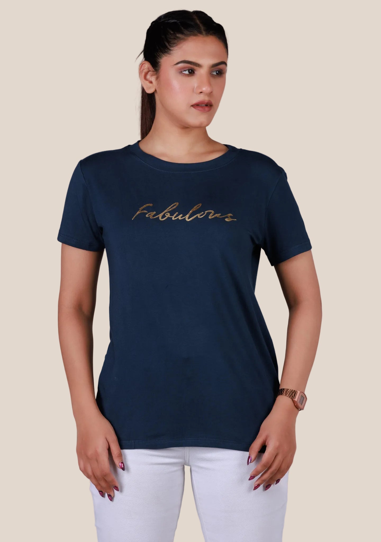 Ladies Regular T-Shirt - Navy Blue