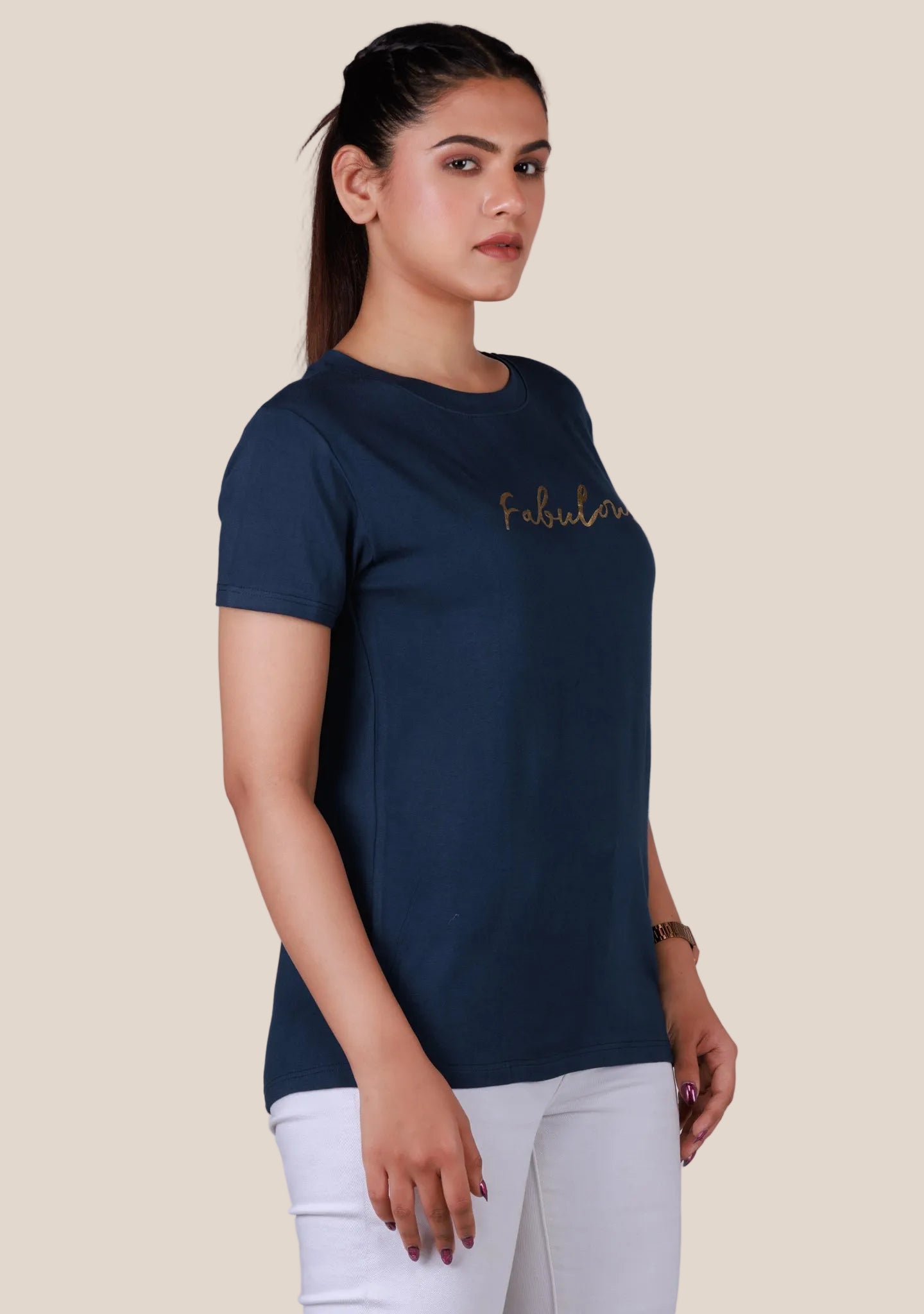 Ladies Regular T-Shirt - Navy Blue