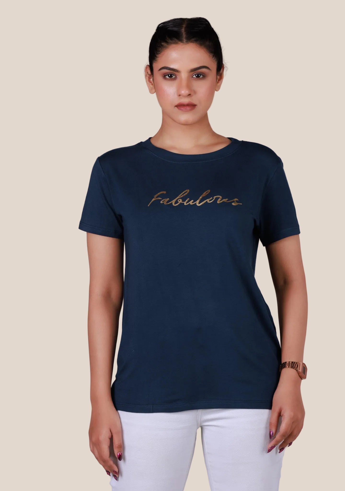 Ladies Regular T-Shirt - Navy Blue