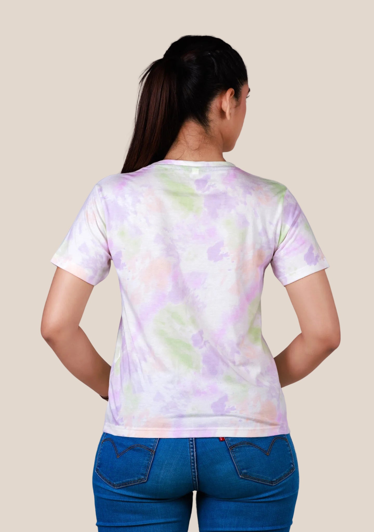 Short-Length T-Shirt - Multi Colour Tie Dye