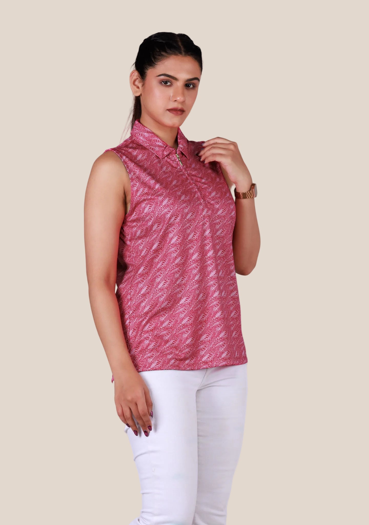 Ladies Sleeveless Top - Pink