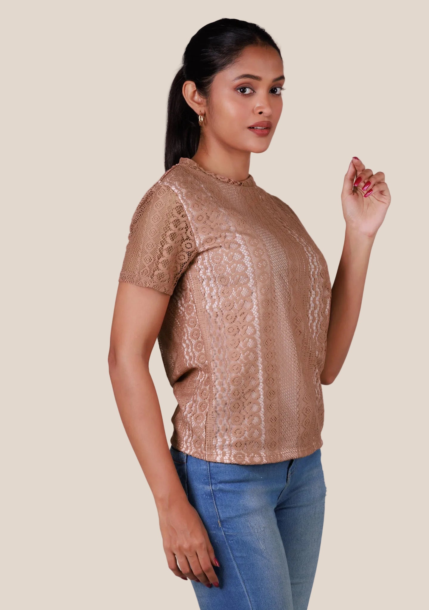Short-Length T-Shirt - Printed