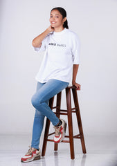 Ladies Over Size T-Shirt- White