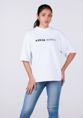 Ladies Over Size T-Shirt- White