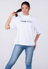 Ladies Over Size T-Shirt- White