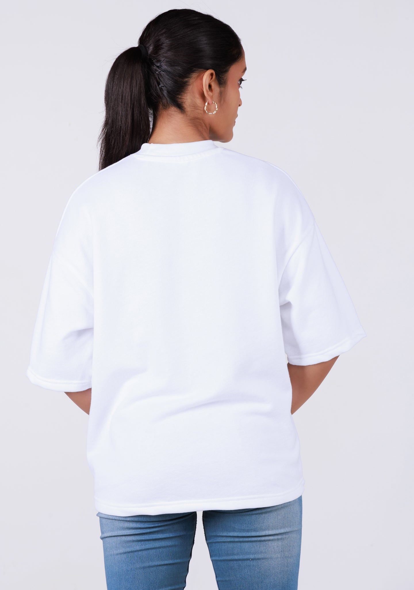 Ladies Over Size T-Shirt- White