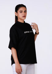 Ladies Over Size T-Shirt- Black