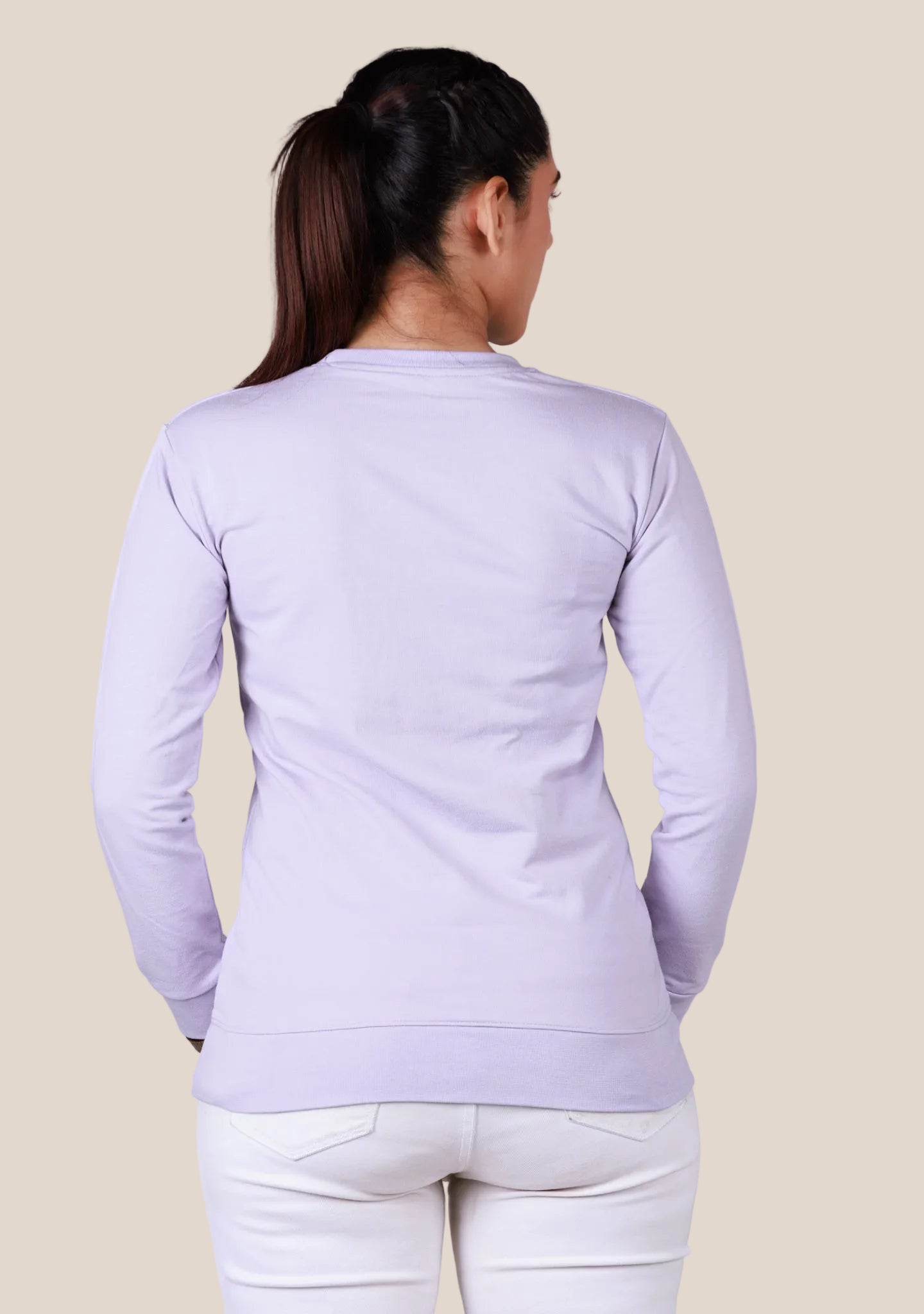 Ladies Long Sleeve Top - Light Lavender