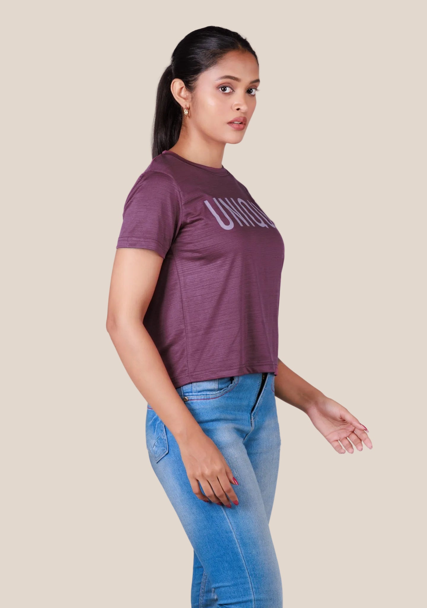 Short-Length Cotton T-Shirt