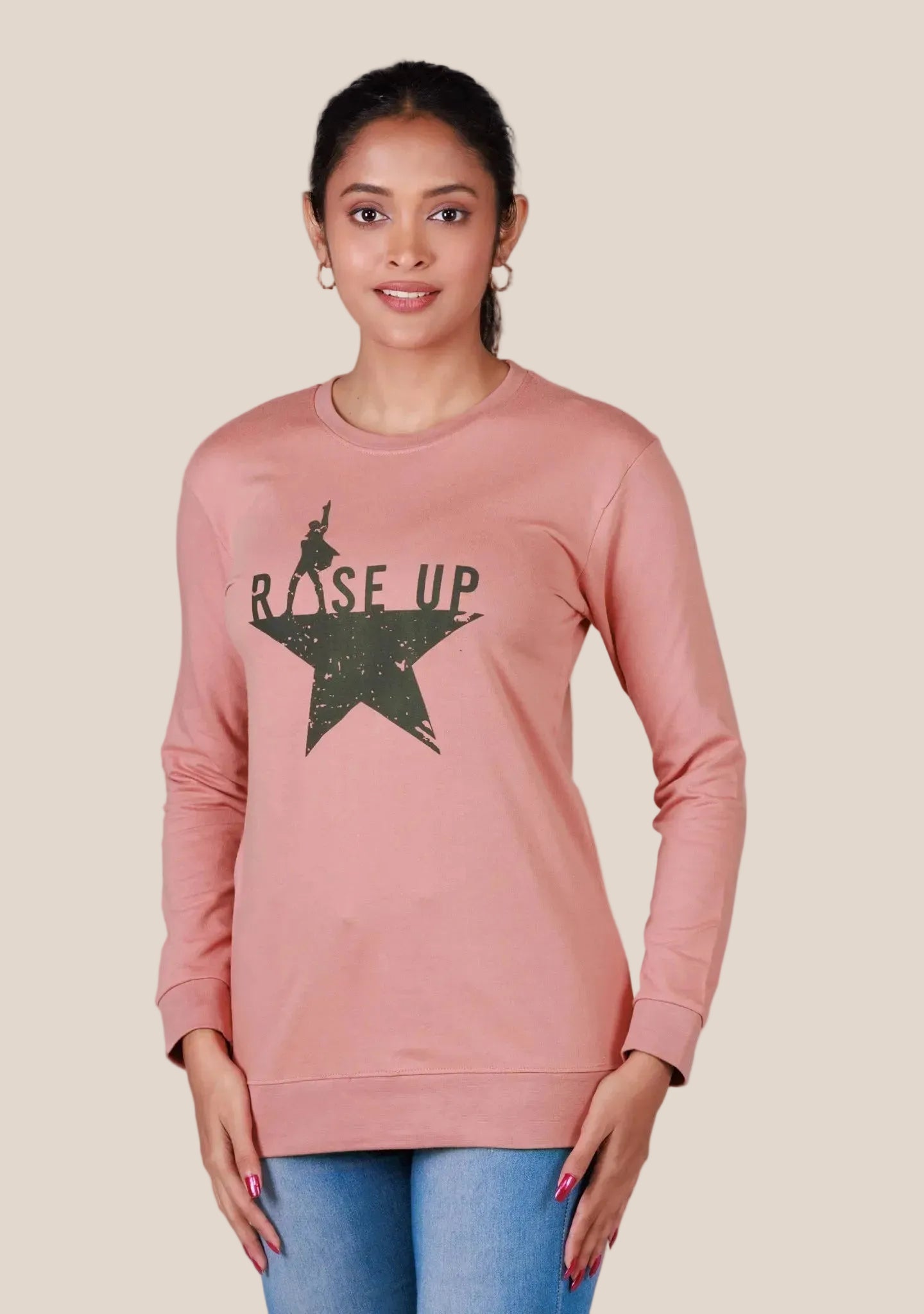Ladies Long Sleeve Top - Pink