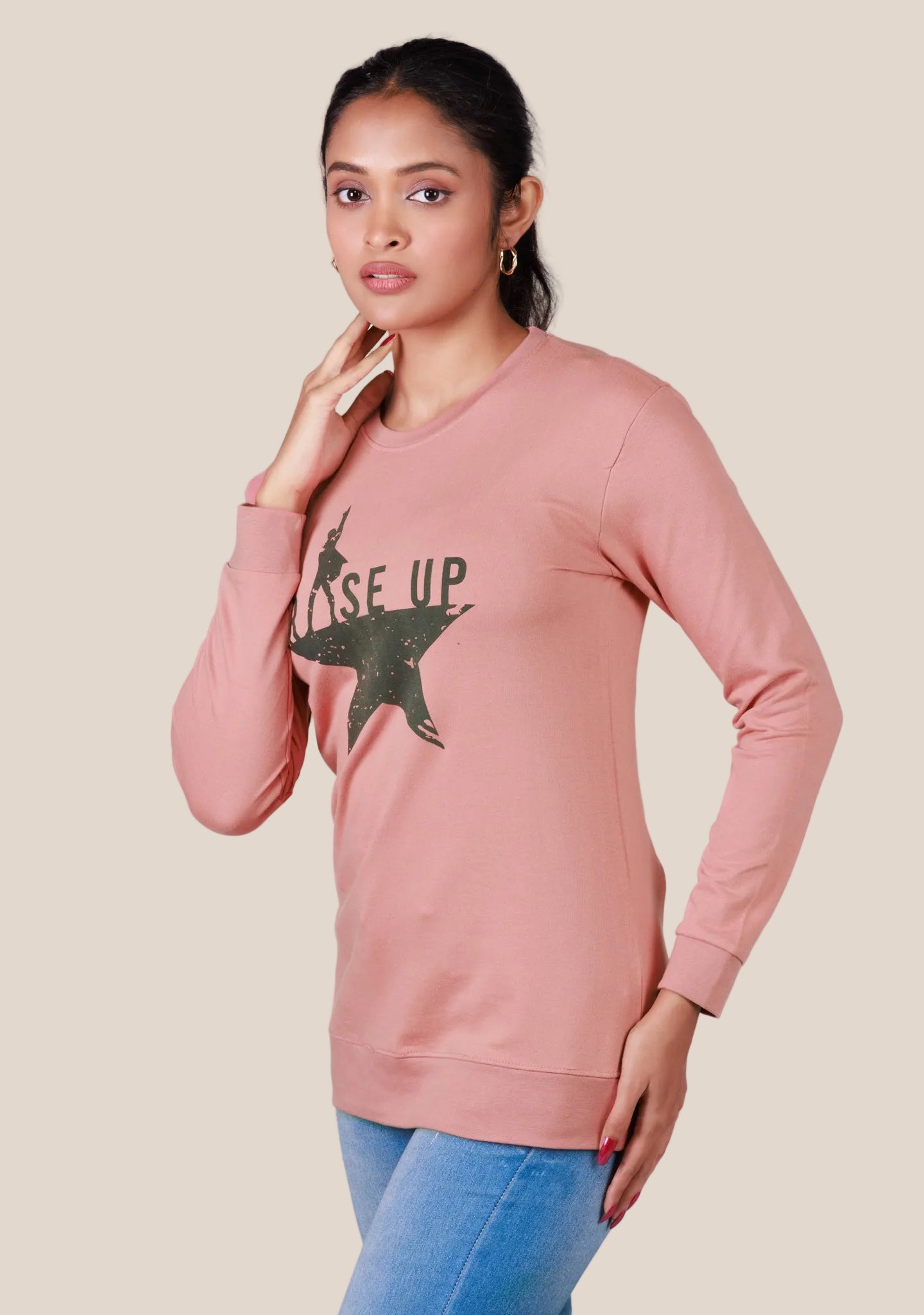 Ladies Long Sleeve Top - Pink
